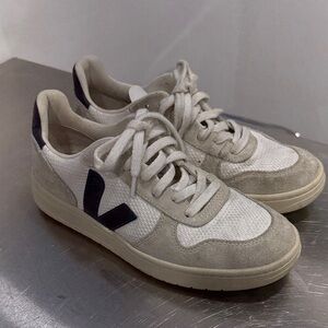 Veja  Beige and White Sneakers